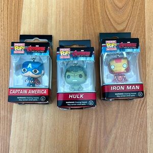 Marvel Avengers Pocket POP! Three Keychains